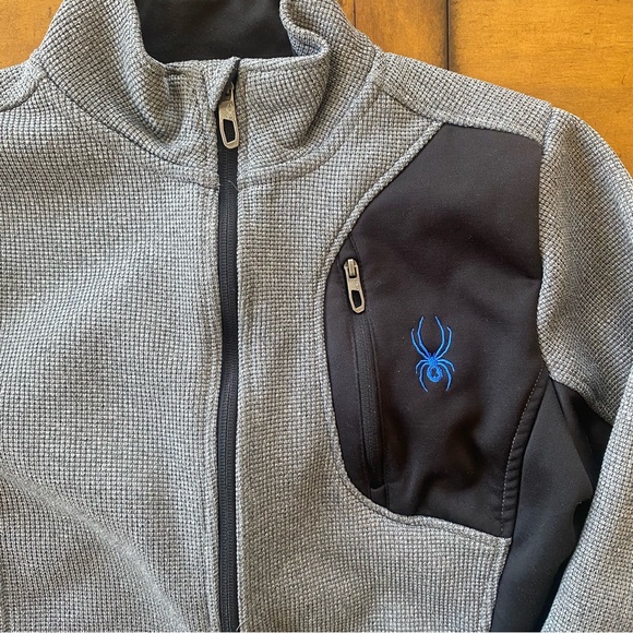 Spyder Kids Bandit Gray and Black Full-Zip Jacket size M (8-10) - Picture 3 of 5